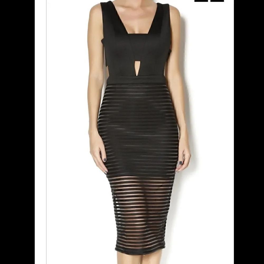 Mustard Seed- Black Body Con dress 🖤
